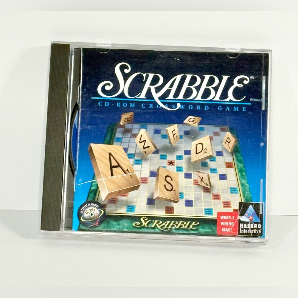 Scrabble CD-ROM Crossword Computer Game 1996 Hasbro Windows 95/3.1 Mac